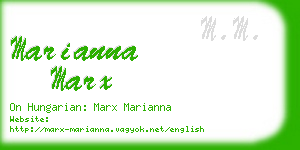 marianna marx business card
